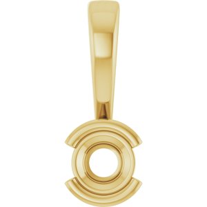 10K Yellow Gold 3.5 mm Round Charm/Pendant Mounting – image 2