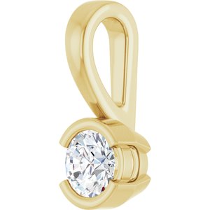 14K Yellow Gold 3.75 mm Round Charm/Pendant Mounting – image 3
