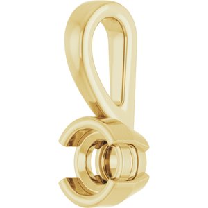 14K Yellow Gold 3.75 mm Round Charm/Pendant Mounting – image 4