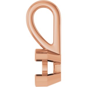 10K Rose Gold 3.75 mm Round Charm/Pendant Mounting – image 6