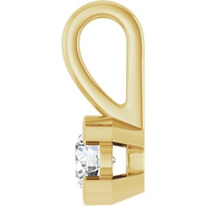 14K Yellow Gold 3.75 mm Round Charm/Pendant Mounting – image 5