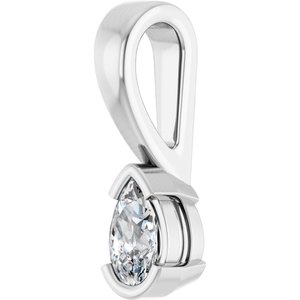 Sterling Silver 5x3 mm Pear Charm/Pendant Mounting – image 3