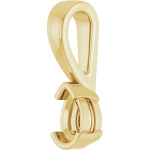 18K Yellow Gold 5x3 mm Pear Charm/Pendant Mounting – image 4