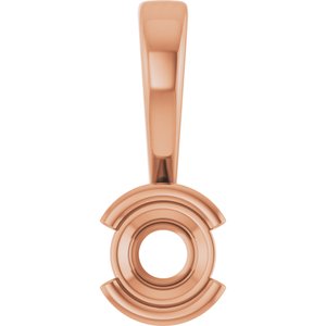 10K Rose Gold 3.75 mm Round Charm/Pendant Mounting – image 2