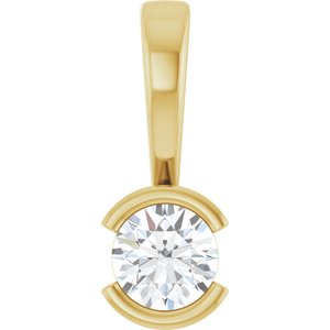 14K Yellow Gold 3.75 mm Round Charm/Pendant Mounting