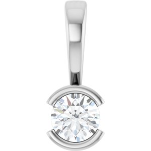 Sterling Silver 3.75 mm Round Charm/Pendant Mounting
