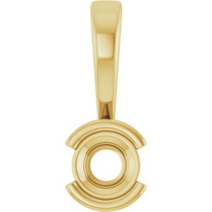 14K Yellow Gold 3.75 mm Round Charm/Pendant Mounting – image 2