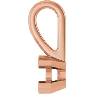 14K Rose Gold 3.2 mm Round Charm/Pendant Mounting – image 6