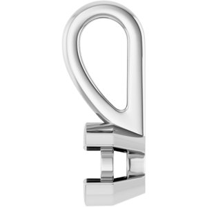 18K White Gold 3.2 mm Round Charm/Pendant Mounting – image 6