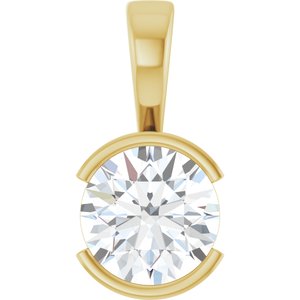 18K Yellow Gold 8.8 mm Round Charm/Pendant Mounting