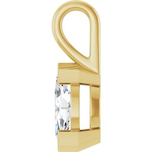 10K Yellow Gold 11x5.5 mm Marquise Charm/Pendant Mounting – image 5