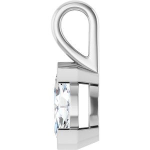 14K White Gold 11x5.5 mm Marquise Charm/Pendant Mounting – image 5