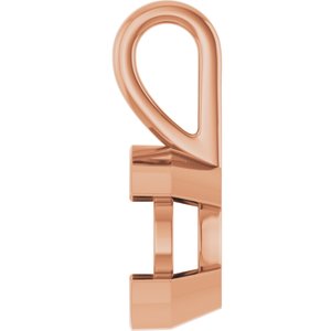 10K Rose Gold 8.8 mm Round Charm/Pendant Mounting – image 6