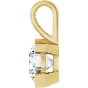 18K Yellow Gold 8.8 mm Round Charm/Pendant Mounting – image 5