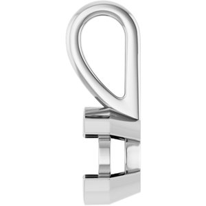 18K White Gold 5.5 mm Round Charm/Pendant Mounting – image 6