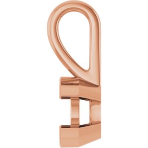 14K Rose Gold 5.5 mm Round Charm/Pendant Mounting – image 6