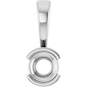10K White Gold 4.8 mm Round Charm/Pendant Mounting – image 2