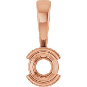 18K Rose Gold 4.8 mm Round Charm/Pendant Mounting – image 2
