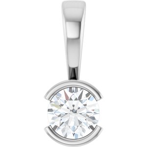 14K X1 White Gold 4.8 mm Round Charm/Pendant Mounting
