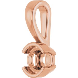 18K Rose Gold 4.8 mm Round Charm/Pendant Mounting – image 4