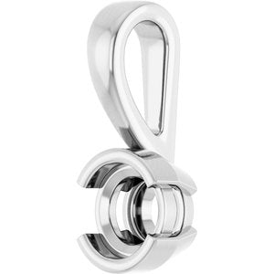 Sterling Silver 4.8 mm Round Charm/Pendant Mounting – image 4