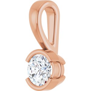 18K Rose Gold 4.8 mm Round Charm/Pendant Mounting – image 3