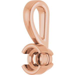 10K Rose Gold 3.4 mm Round Charm/Pendant Mounting – image 4