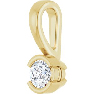 10K Yellow Gold 3.4 mm Round Charm/Pendant Mounting – image 3