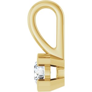 10K Yellow Gold 3.4 mm Round Charm/Pendant Mounting – image 5