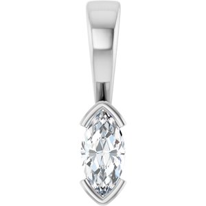 Continuum Sterling Silver 7x3.5 mm Marquise Charm/Pendant Mounting