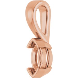 14K Rose Gold 7x3.5 mm Marquise Charm/Pendant Mounting – image 4
