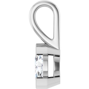 14K White Gold 7x3.5 mm Marquise Charm/Pendant Mounting – image 5