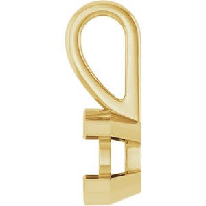 18K Yellow Gold 5.2 mm Round Charm/Pendant Mounting – image 6