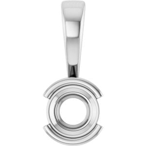 Sterling Silver 5.2 mm Round Charm/Pendant Mounting – image 2