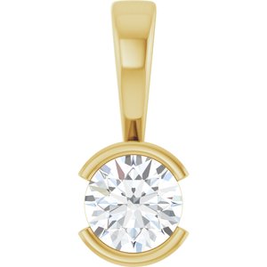 14K Yellow Gold 5.2 mm Round Charm/Pendant Mounting