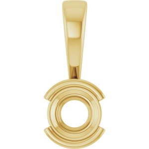 14K Yellow Gold 5.2 mm Round Charm/Pendant Mounting – image 2