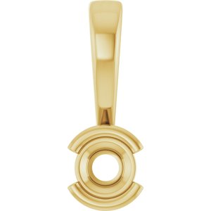 10K Yellow Gold 3.2 mm Round Charm/Pendant Mounting – image 2