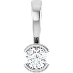 Platinum 3.2 mm Round Charm/Pendant Mounting