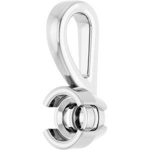 10K White Gold 3.5 mm Round Charm/Pendant Mounting – image 4