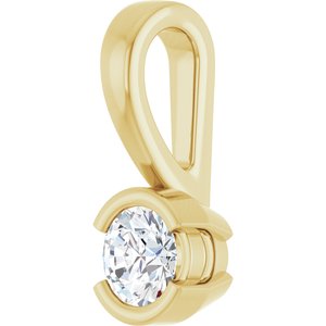 10K Yellow Gold 3.5 mm Round Charm/Pendant Mounting – image 3