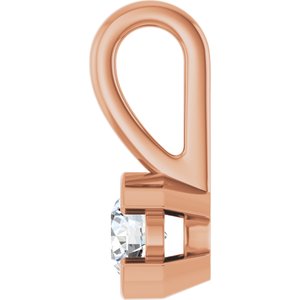 10K Rose Gold 3.5 mm Round Charm/Pendant Mounting – image 5