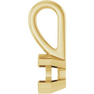 18K Yellow Gold 3.5 mm Round Charm/Pendant Mounting – image 6