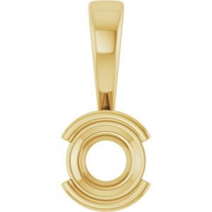 10K Yellow Gold 5.5 mm Round Charm/Pendant Mounting – image 2