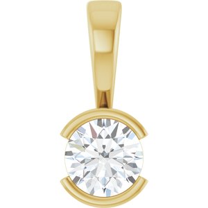 14K Yellow Gold 5.5 mm Round Charm/Pendant Mounting