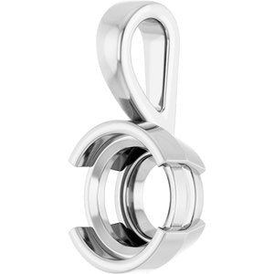 Sterling Silver 8.8 mm Round Charm/Pendant Mounting – image 4