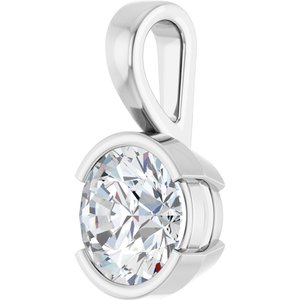 14K X1 White Gold 8.8 mm Round Charm/Pendant Mounting – image 3