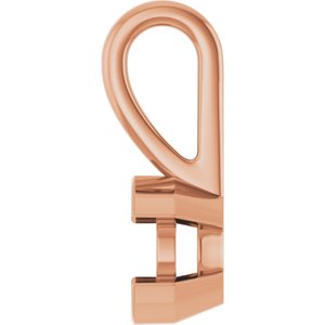 18K Rose Gold 4.8 mm Round Charm/Pendant Mounting – image 6