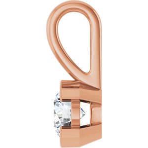 18K Rose Gold 4.8 mm Round Charm/Pendant Mounting – image 5