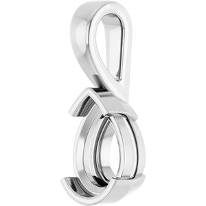 14K White Gold 10x7 mm Pear Charm/Pendant Mounting – image 4