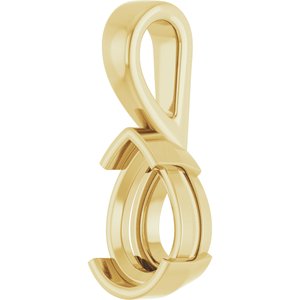 10K Yellow Gold 10x7 mm Pear Charm/Pendant Mounting – image 4